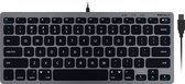 Macally SLIMKEYCSG Compact bedraad USB-A toetsenbord - Spacegray - US (QWERTY) layout