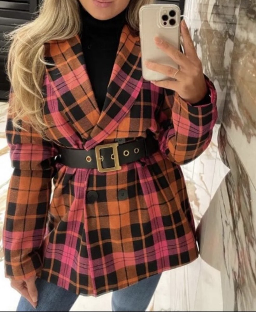 Dames Blazer geblokt casual