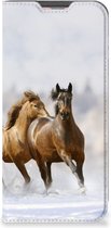 Wallet Book Case Geschikt voor Samsung Galaxy A13 (4G) Smart Cover Hoesje Paarden