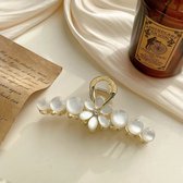 Emilie collection - haarklem - bruiloft - parels - bloem - zacht goud