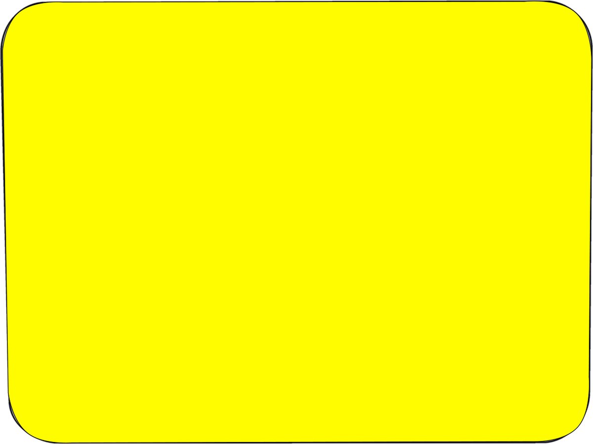 Muismat Geel Rubber - Hoge kwaliteit Muismat- Muismat gedrukt op polyester - 25 x 19 cm - Antislip muismat - 5mm dik