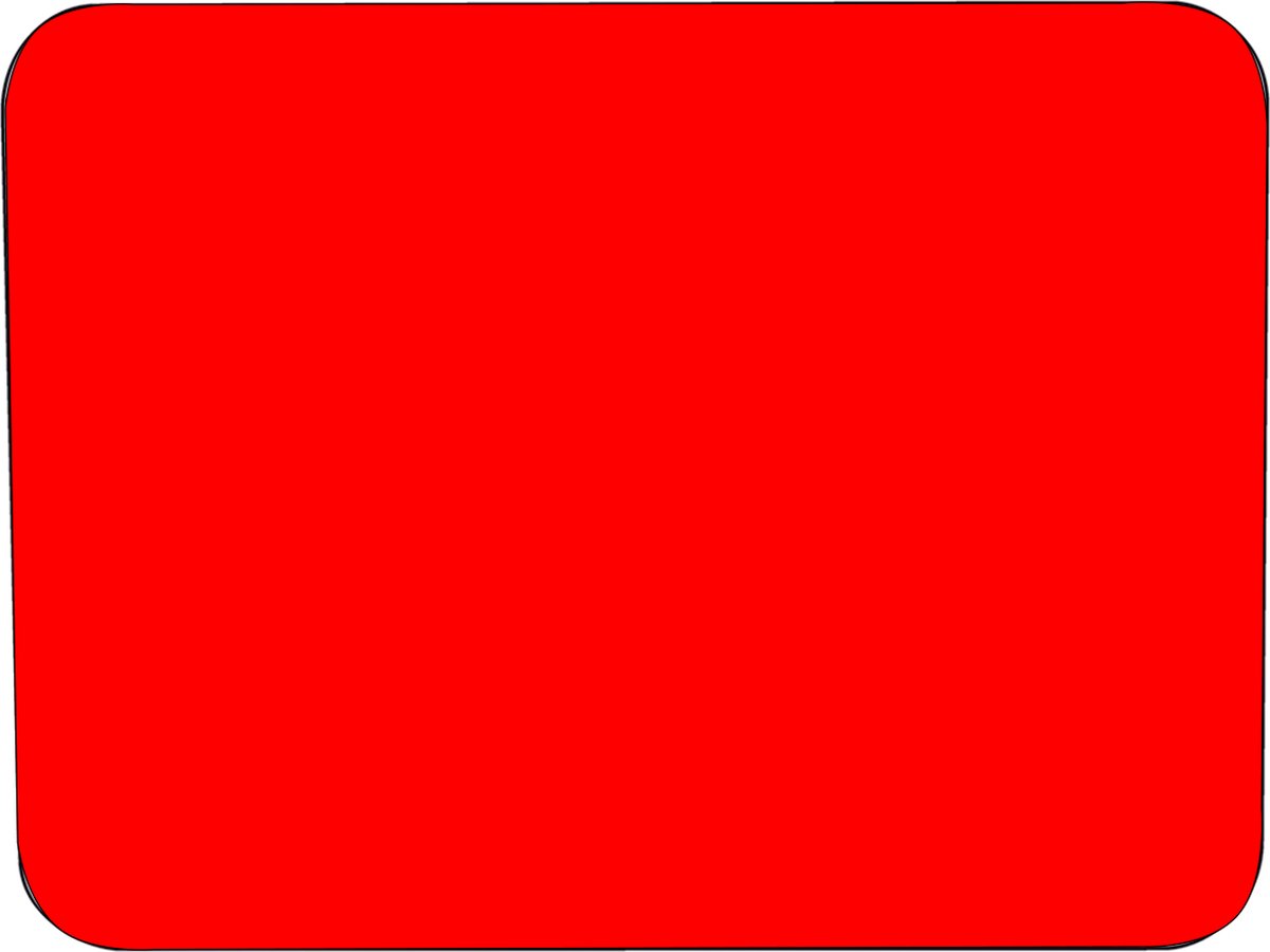 Muismat Rood Rubber - Hoge kwaliteit Muismat- Muismat gedrukt op polyester - 25 x 19 cm - Antislip muismat - 5mm dik