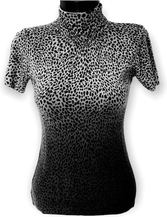 sans marque. Pull en maille avec imprimé. Couleur : Grijs. Taille : S