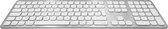 Macally BTWKEYMB-UK dun draadloos bluetooth-toetsenbord voor Apple Mac, iPad en iPhone - Brits/Nederlands (ISO, QWERTY) - Wit/Zilverkleurig