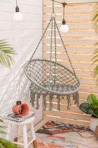 Chaise suspendue (hamac) pour l'intérieur ou l'extérieur, chaise Boho / chaise Ibiza Ø 60/80 cm, vert