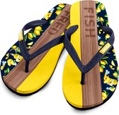 SINNER Capitola A Fish Named Fred Slippers pour hommes - Jaune / Blauw - 45