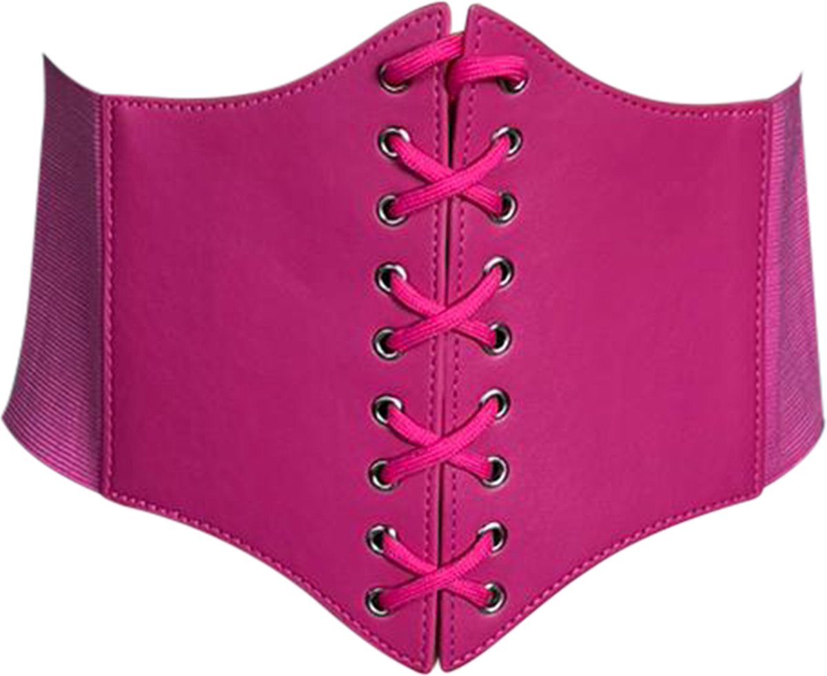 FIFO Effen Unisex Dames Korset, Ruimer Verstelbaar, Elegant, Esthetisch, Roze/Pink