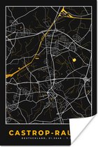 Poster Castrop Rauxel – Stadskaart – Gold – Plattegrond – Stadskaart – Kaart - Duitsland - 40x60 cm