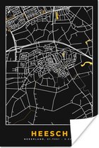 Poster Heesch - Plattegrond - Kaart - Stadskaart - Goud - 40x60 cm