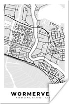 Affiche Plan - Wormerveer - Plan de ville - Plan d'étage - 40x60 cm