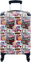 MuchoWow® Koffer - Basketbal - Quotes - Patroon - Alfabet - Past binnen 55x40x20 cm en 55x35x25 cm - Handbagage - Trolley - Cabin Size - Print