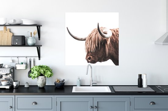 Affiche Highlander écossais - Cornes - 75x75 cm