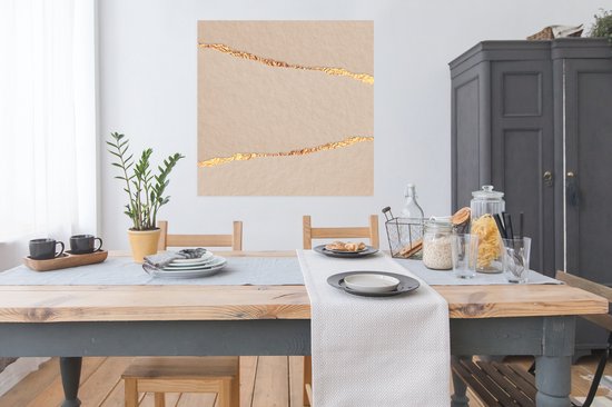 Affiche Or - Glitter - Abstrait - Luxe - 100x100 cm XXL