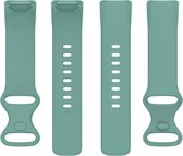 Siliconen bandje - geschikt voor Fitbit Charge 5 / Charge 6 - maat S/M - groenblauw