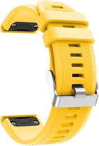 Bracelet en Siliconen (jaune), adapté pour Garmin Fenix 5, Fenix 5 Plus, Fenix 6, Fenix 7, Fenix 7 Pro, Fenix 5 Sapphire, Solar, Forerunner 935, 745, 945 , Instinct, Quatix 5, Approach S60 et Approach S62