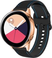 Siliconen bandje - geschikt voor Samsung Galaxy Watch 6 / Watch 6 Classic / Watch 5 / Watch 5 Pro / Watch 4 / Watch 4 Classic / Watch 3 41 mm / Active / Active 2 / Watch 42 mm - zwart / blauw