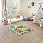 Carpet Studio Candy Town Speelkleed - Speelmat 95x133cm - Vloerkleed Kinderkamer - Anti-slip Speeltapijt - Verkeerskleed - Geel