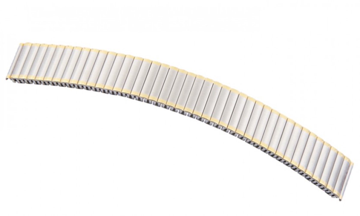 Horlogeband Metaal Flex Bicolor - StaaL - 22mm