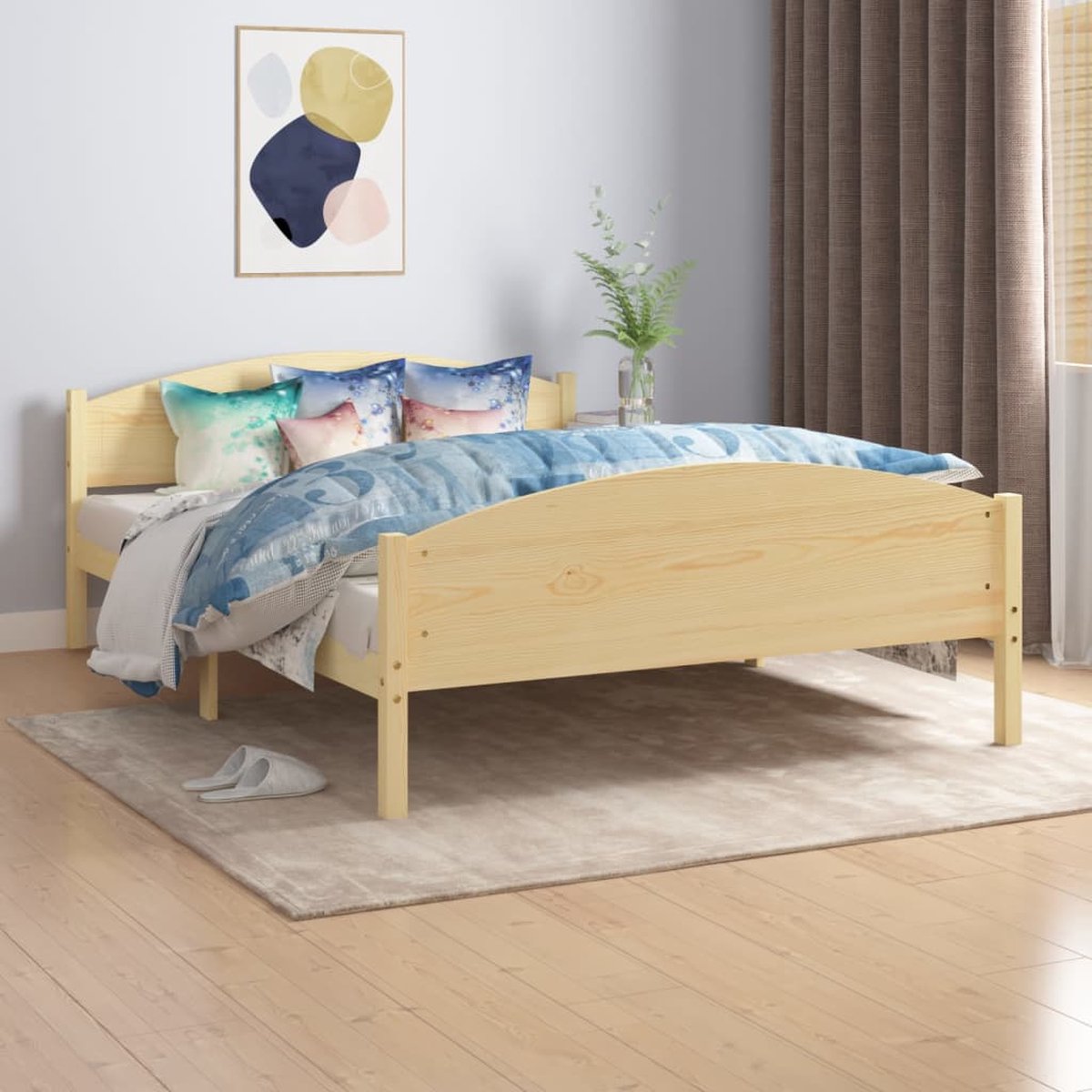 VidaLife Bedframe massief grenenhout 160x200 cm