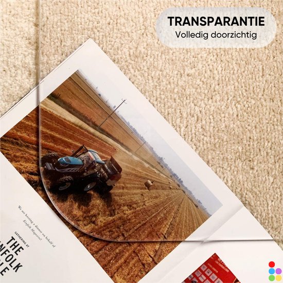 Bureaustoelmat – Milieubewust – Transparant – 1mm – 100x70cm - Baylab