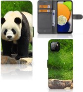 Telefoontas Geschikt voor Samsung Galaxy A03 Hoesje Panda