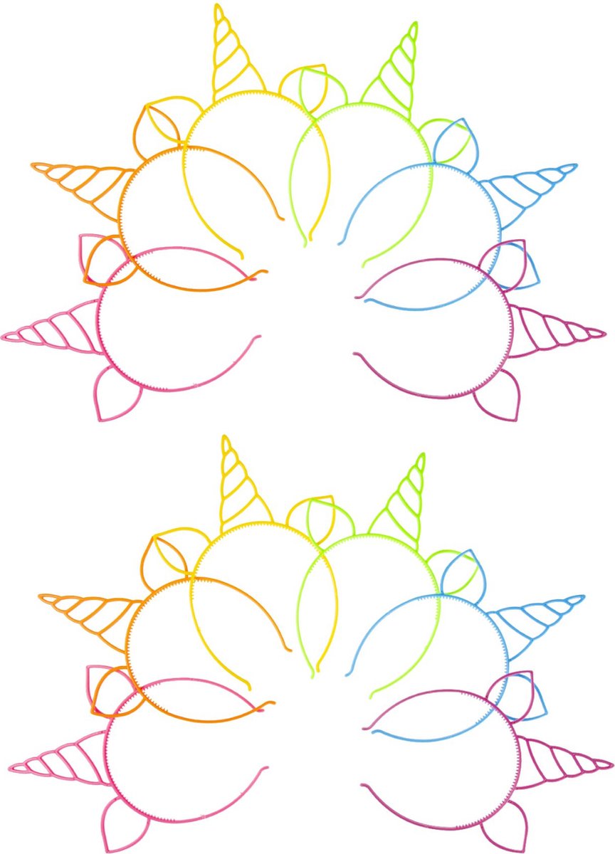 EENHOORN Diadeem - 12 Stuks - Unicorn Diadeem - Eenhoorn TIARA - UNICORN TIARA - Gratis verzending - 2 x 6 stuks