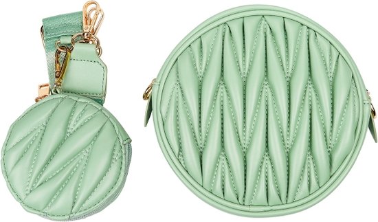 Fashion Bag Gewatteerde Handtas - Boite Chapeau - Groen - Rond - leuke  ronde tas | bol