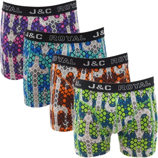 J&C Underwear heren boxershorts | 4-pack | MAAT XXL | Drietand