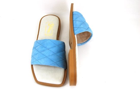 Stravers - Platte Slippers met Vierkante Neus Maat 44 Dames Grote Maten Schoenen
