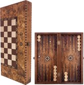 Backgammon - Tavla - Handgemaakt - Hout - Luxe uitgave