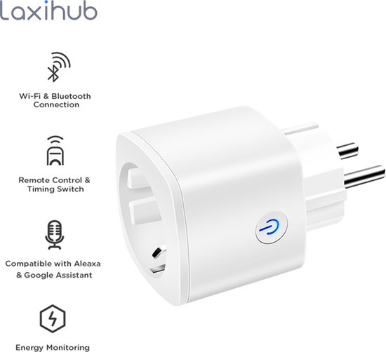 Tuya Slimme Stekker - Laxihub Wi-Fi & Bluetooth Smart Plug