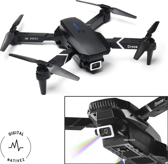 Digital Nativez zwarte drone met dual camera | incl. afstandsbediening |...