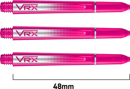 RED DRAGON TRX Korte Roze Stelen – 4 Sets (12 Stelen) In Extra Kort, Kort, Medium En Tussenmaat 2 miniatura