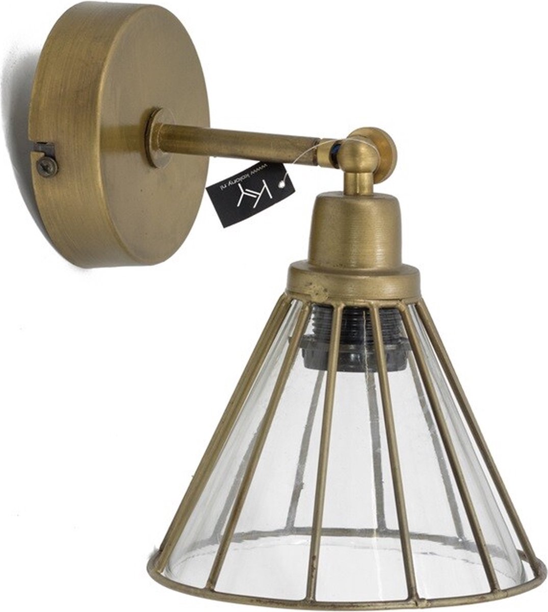 Amber glazen bol wandlamp schans, amber glazen bol met gouden voet wandlamp wandlamp voor nachtkastje (amber