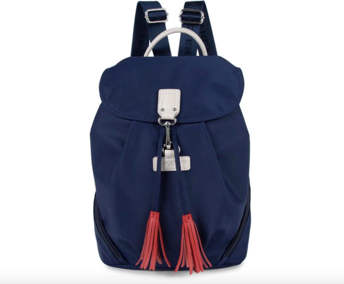Backpack Lancaster Paris - Blauw multi- met drawstrings en klep