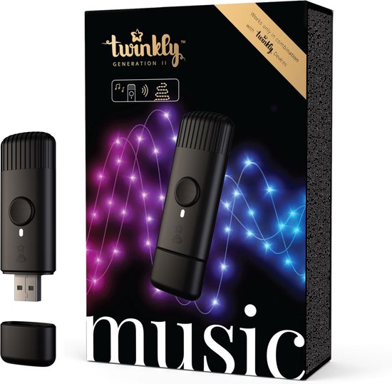 Twinkly Music ? Bluetooth en Wi-Fi USB-geluidssensor voor Twinkly Smart LED-lampjes om te Synchroniseren met Muziek