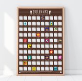 Gift Republic Scratch Poster - 100 Beers