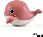 van Theo® - Badspeeltje Walvis - Opwindbaar Badspeelgoed - Water Speelgoed voor in Bad - Roze - Vanaf 1 jaar