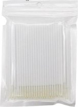 Lashes & More - 100 stuks  Wegwerp Microbrushes - Wit - Wimpers Uitbreiding  - Individuele Lash Verwijderen -  Wattenstaafje - Micro Borstel Voor Wimper Extensions Tool- microbrush