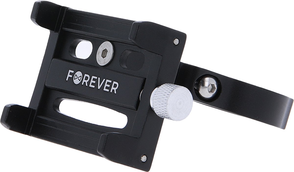 Forever Telefoonhouder fiets - instelbaar en solide aluminium - zwart