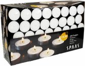 SPAAS - Theelichten doos 200 stuks  - ± 4,5 branduren - Wit -  200 x Theelichtjes