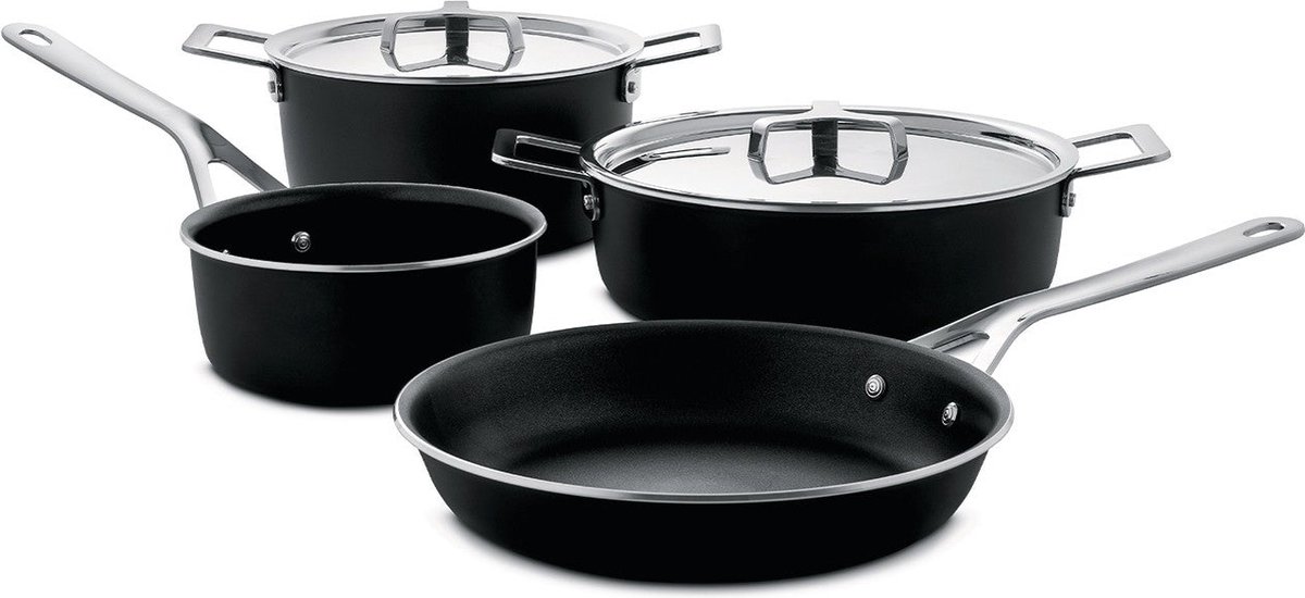 Alessi Pots & Pans pannenset gerecycled aluminium 6-delig