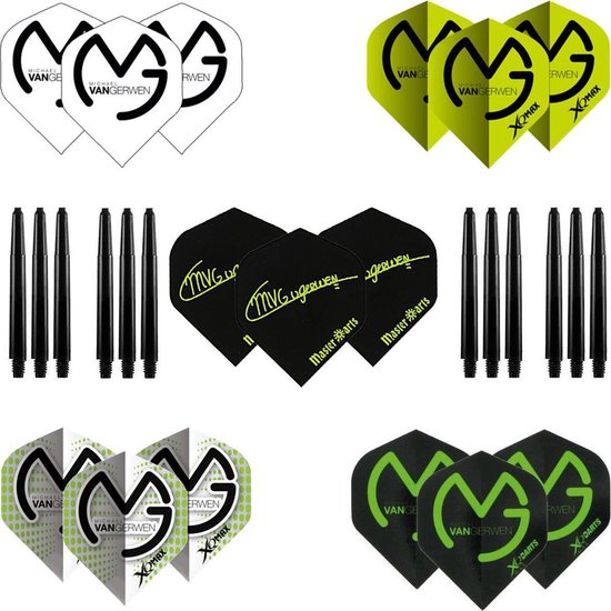 Michael van Gerwen dart flights 5 Sets Multipack NIEUW inclusief 4