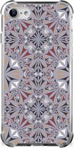 Telefoon Hoesje iPhone SE 2022/2020 | iPhone 8/7 Extreme Case met transparante rand Flower Tiles