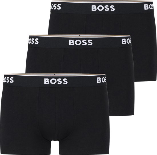 BOSS - Korte Boxershorts Power 3-Pack Zwart 001 - Heren - Maat S - Body-fit