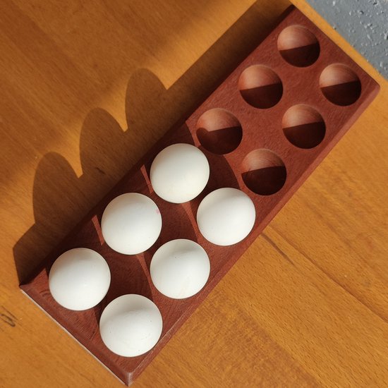 Porte-œufs en bois - Porte-œufs en bois - 12 pièces - Bois de qualité - Bois  foncé -... | bol.