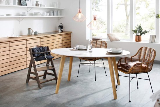Highchair Pad Deluxe stoelverkleiner - gemakkelijk te bevestigen & schoon te maken - zwart grijs - 2 x 45 x 24 cm van HI — afbeelding 4