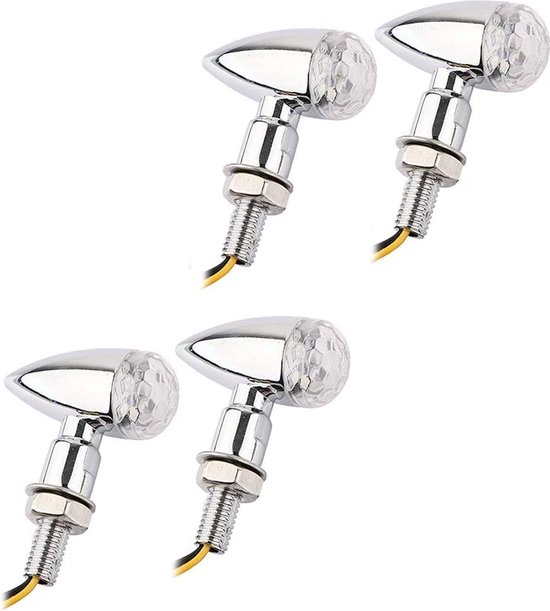 4 stuks led-knipperlichten, E-Mark E24, 12 V, universeel, mini-led