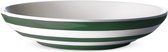 Cornishware Adder Green Pasta Bowl- pasta kom - donkergroen - strepen - diepbord - pasta schaal