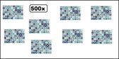 500x Placemats papier Mozaïek Blauw - place mate diner restaurant eten placemate